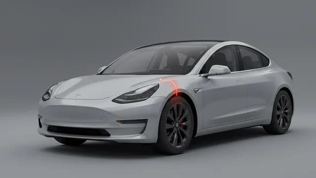 2022 TESLA Model 3 safety profile — editorial illustration