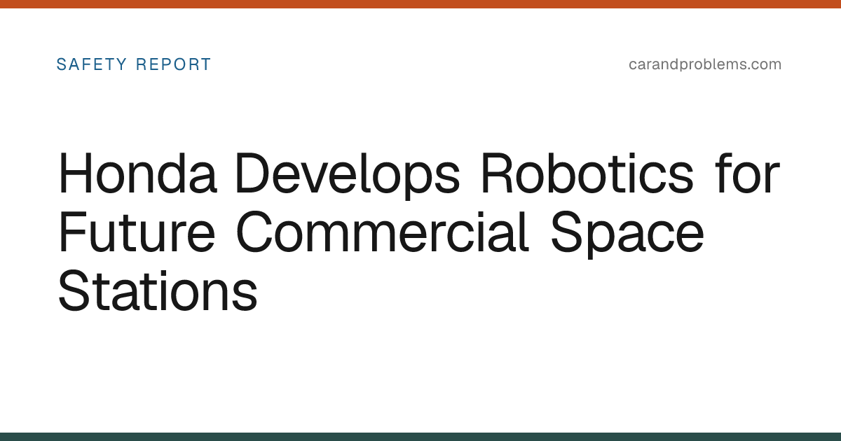 Honda Develops Robotics for Future Commercial Space Stations