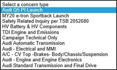 2021 Audi Q5 — manufacturer_communication document image 1