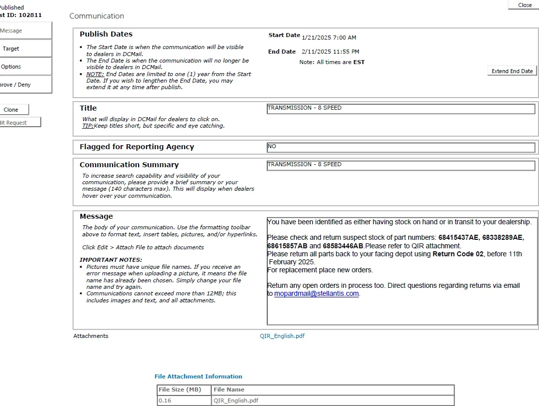 2023 Jeep Wrangler — manufacturer_communication document image 1