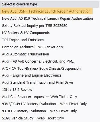 2025 Audi Q5 — manufacturer_communication document image 1