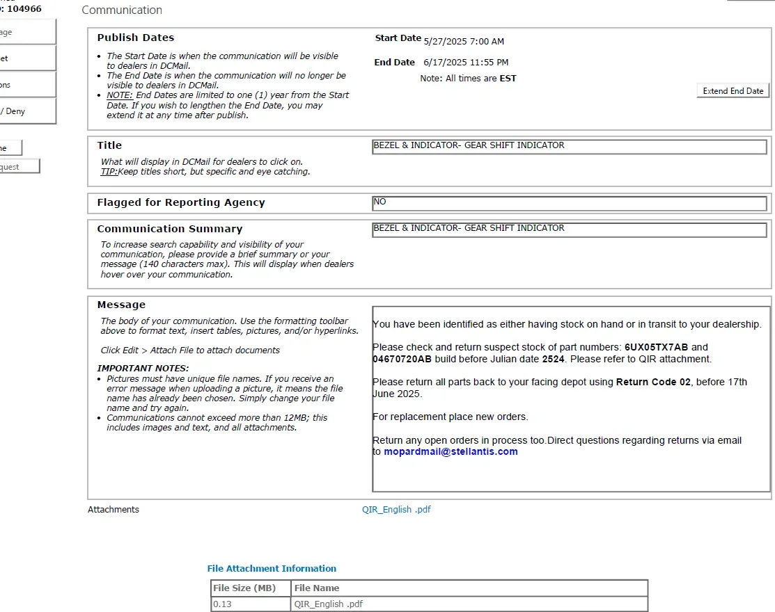 2023 Jeep Wrangler — manufacturer_communication document image 1