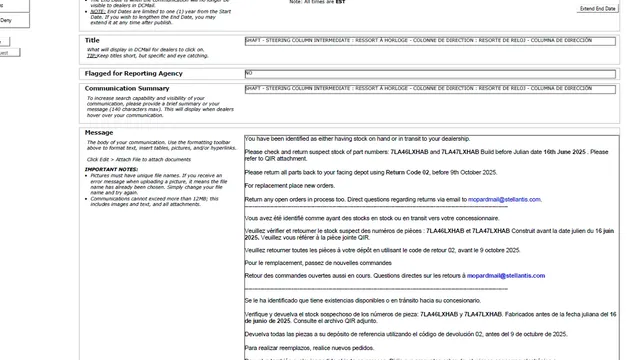 2022 Jeep Compass — manufacturer_communication document image 1