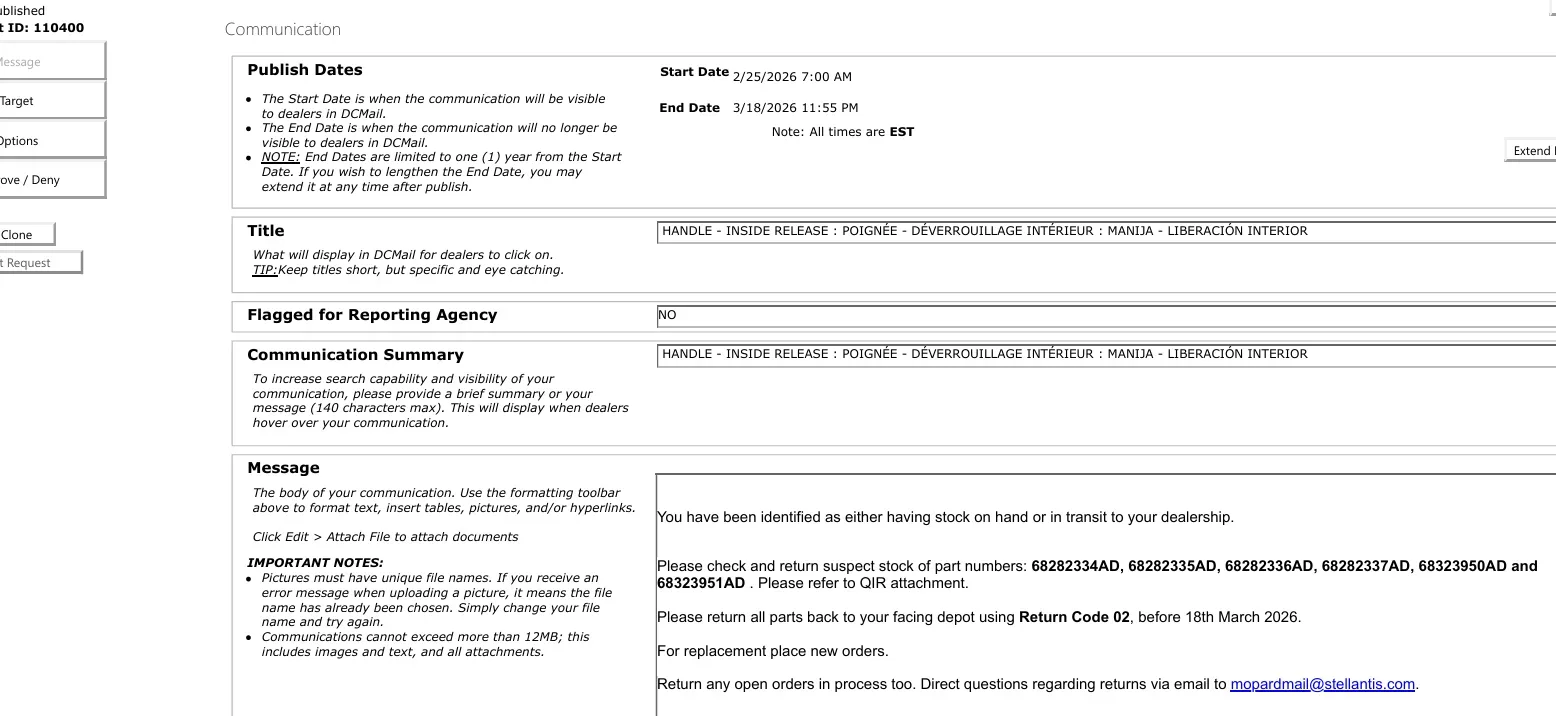 2023 Jeep Wrangler — manufacturer_communication document image 1