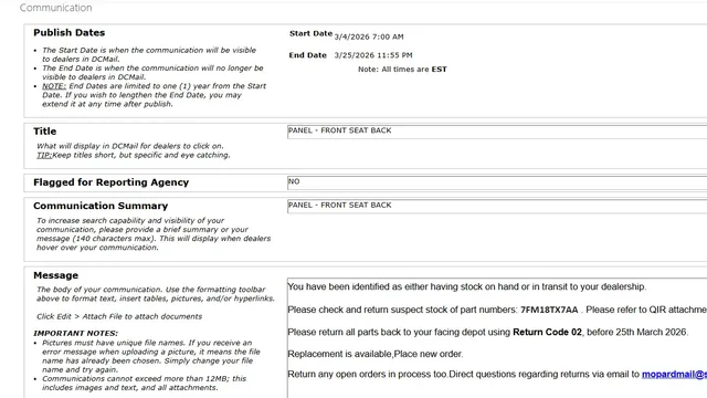 2026 Jeep Wrangler — manufacturer_communication document image 1