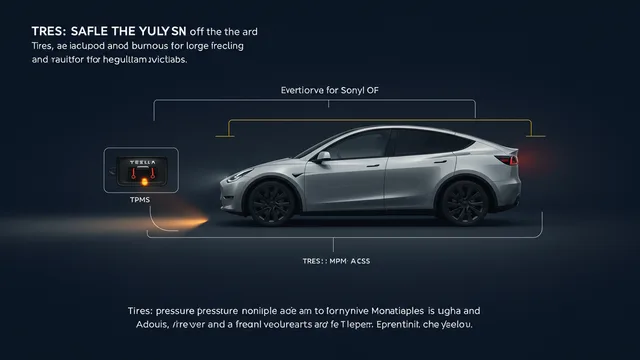 2022 TESLA Model Y — Tesla Model Y TPMS warning light