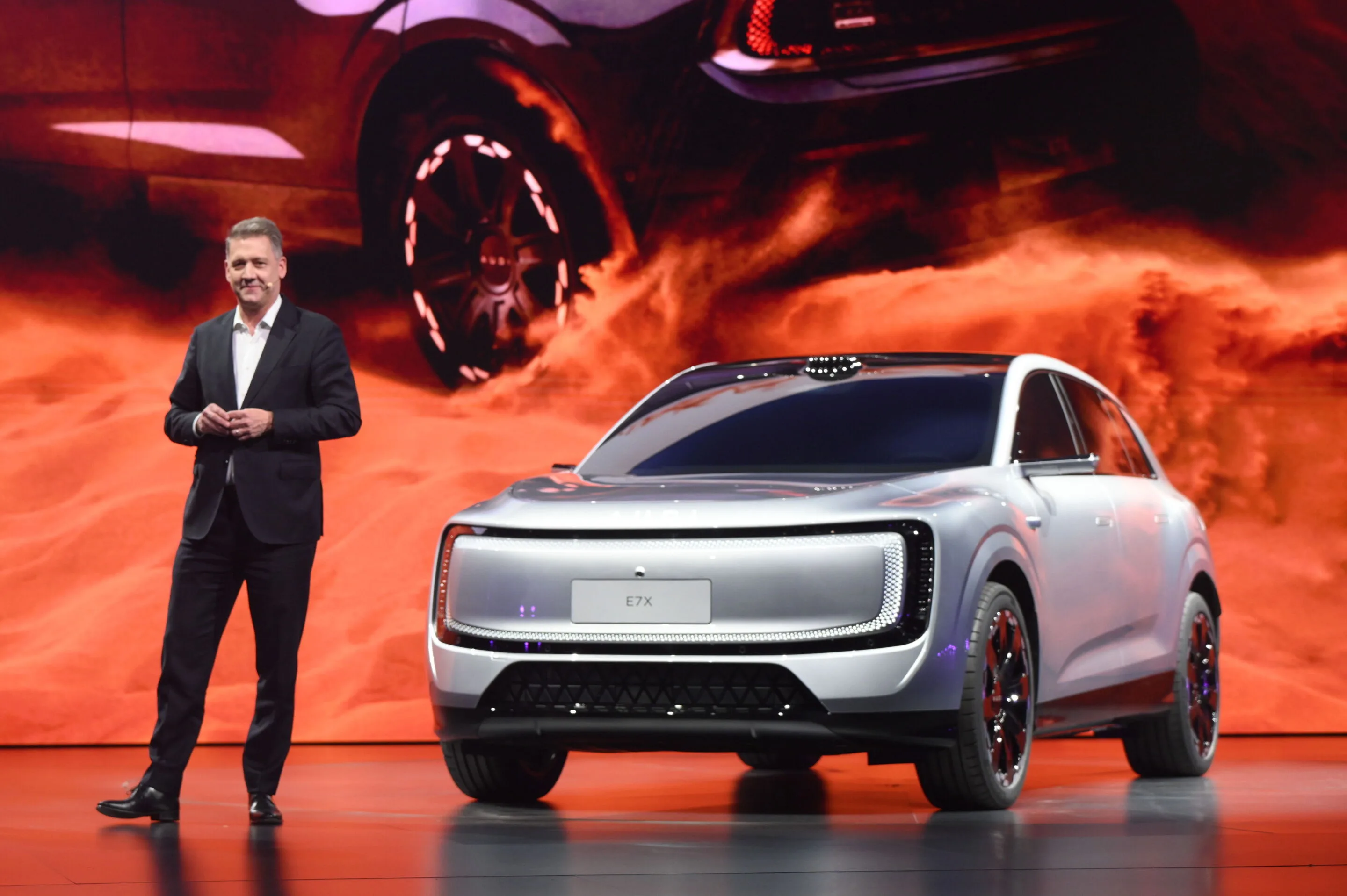 Audi at Auto China 2026 - Audi CEO Gernot Döllner presents the AUDI E7X at the Group Night Auto China 2026.