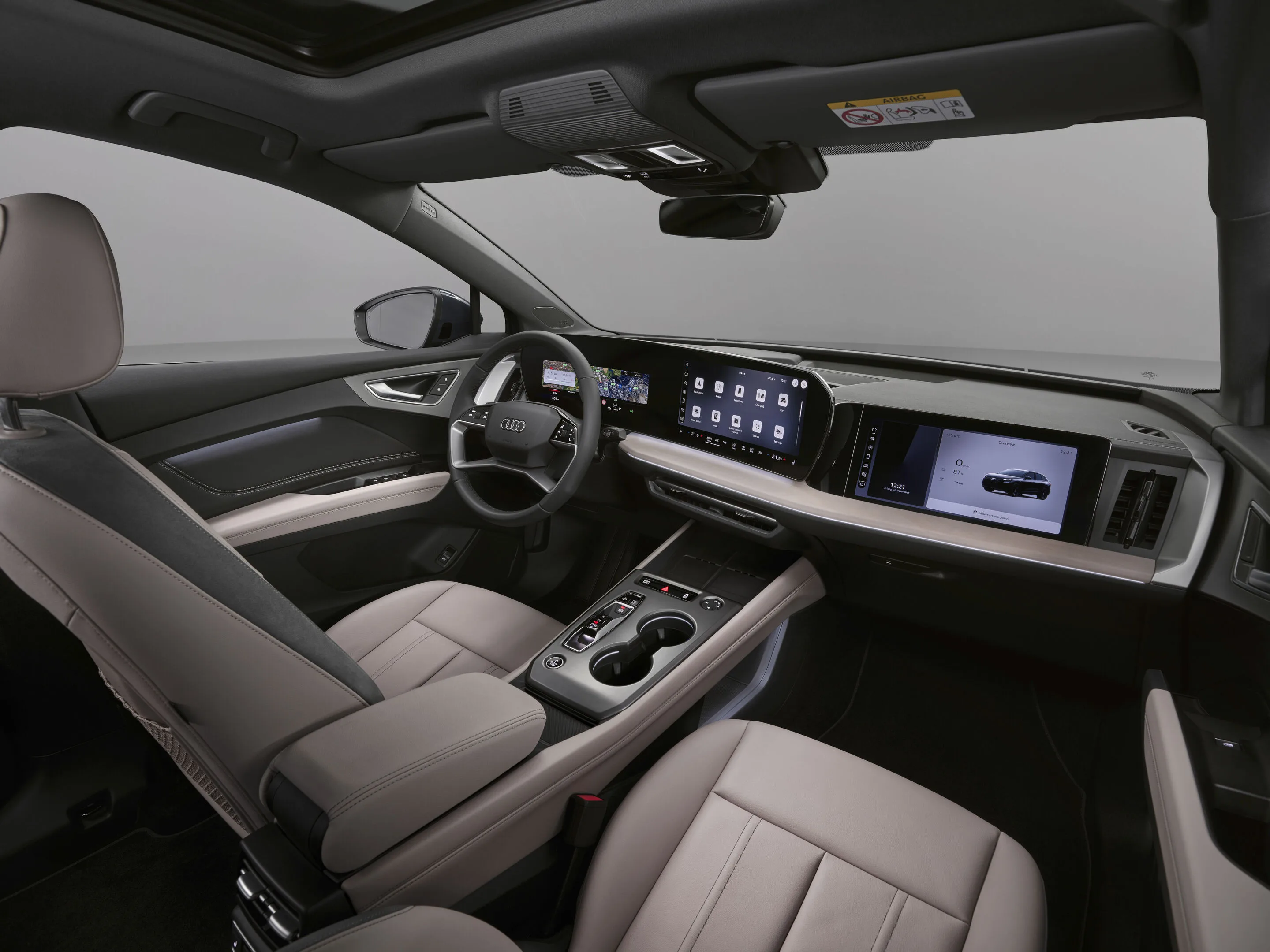 Audi Q4 SUV e-tron - Studio photo, interior, digital stage