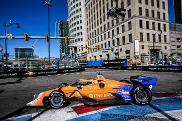 Honda locks out the front row at the Detroit Grand Prix