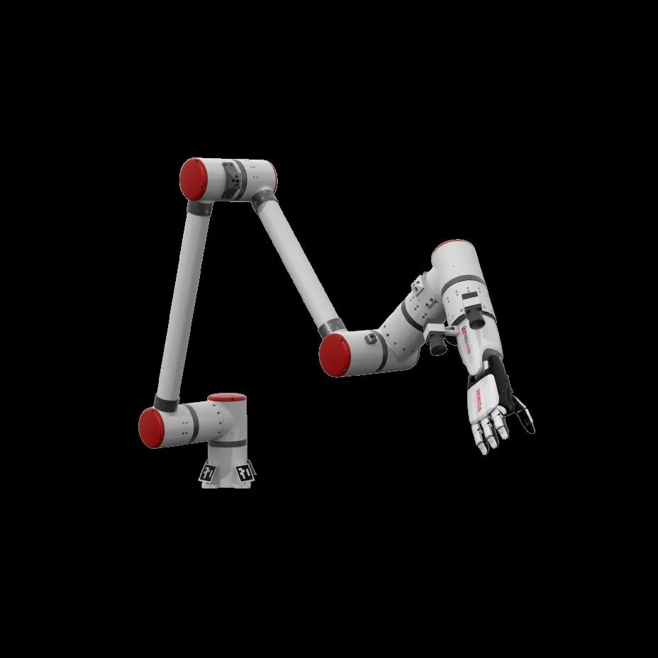 Concept rendering of a robotics solution that combines the Honda multi-fingered robotic hand with Redwire's STAARK robotic arm to automate research activities aboard future commercial space stations