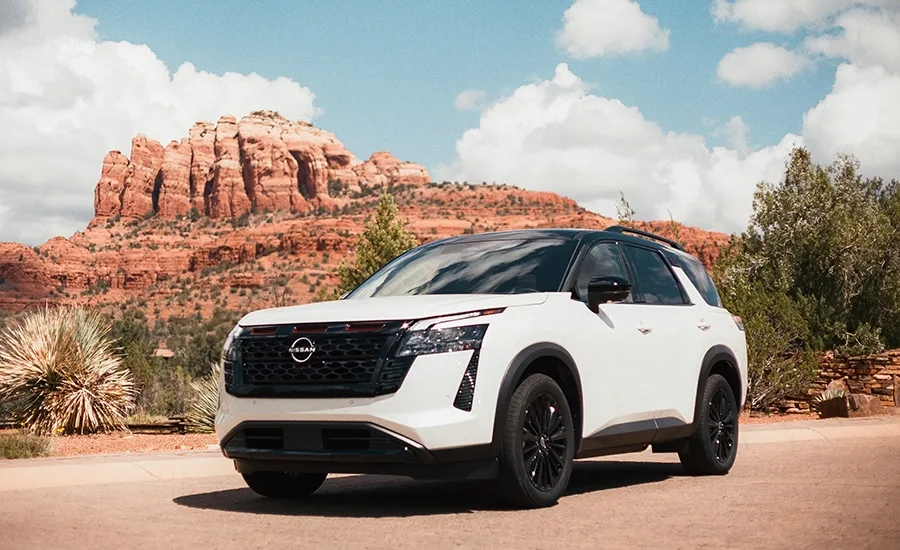 Front left 3/4 view of the 2027 Nissan Pathfinder Special Edition