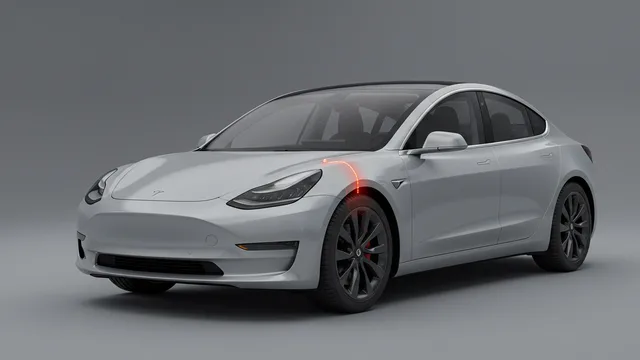 2022 TESLA Model 3 safety profile — editorial illustration