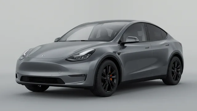 2023 TESLA Model Y safety profile — editorial illustration
